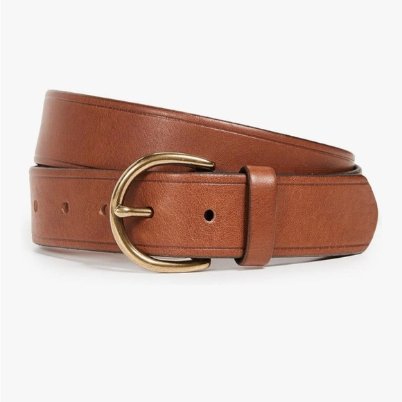 Madewell Accessories - Madewell Women's Medium Perfect Leather Belt in Pecan Brown